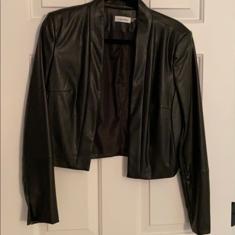 Calvin Klein  faux leather jacket